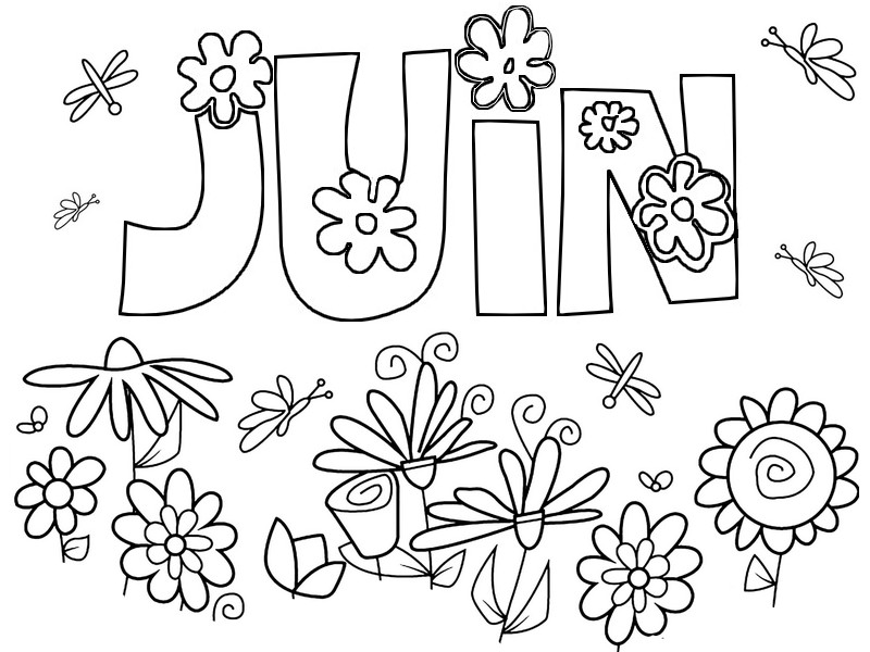 Coloriage Joli mois de juin