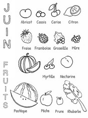 Coloriage Fruits de saison