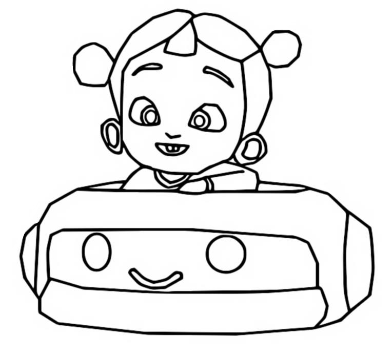 Desenho para colorir Cookie & Zoom Zoom - Arpo Robot Babysitter