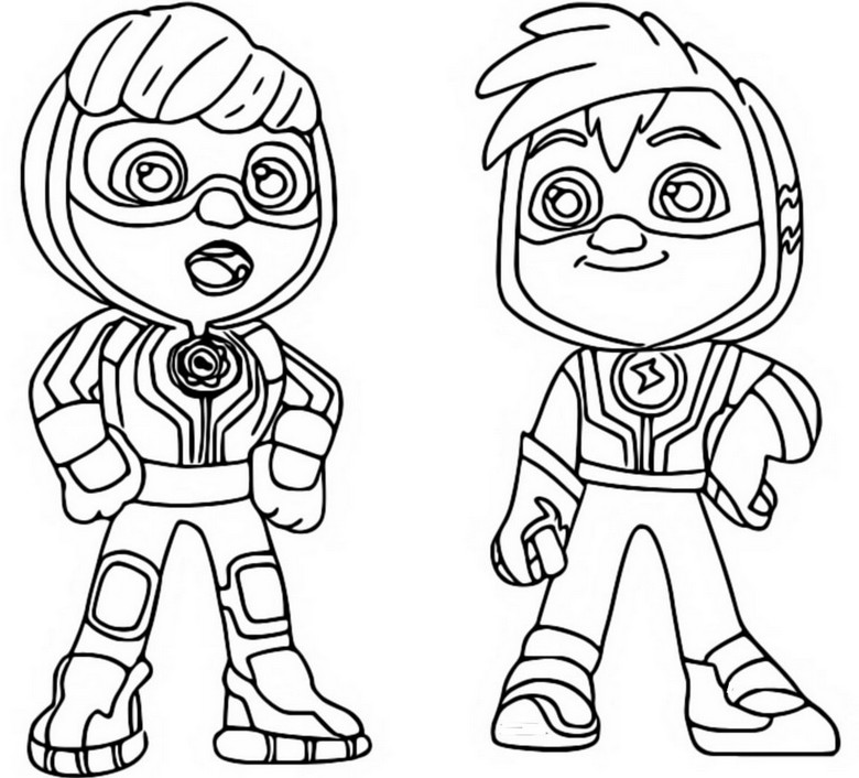 Desenho para colorir Watts & Clay