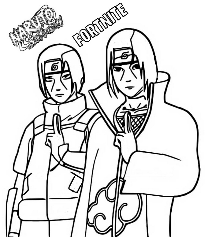 Coloring page Itachi Uchiwa