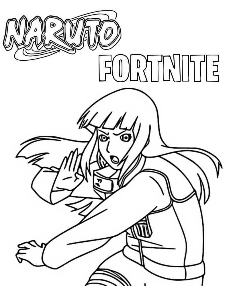 Dibujo para colorear Fortnite Capítulo 3 Temporada 3 - Buena Onda : Hinata  13