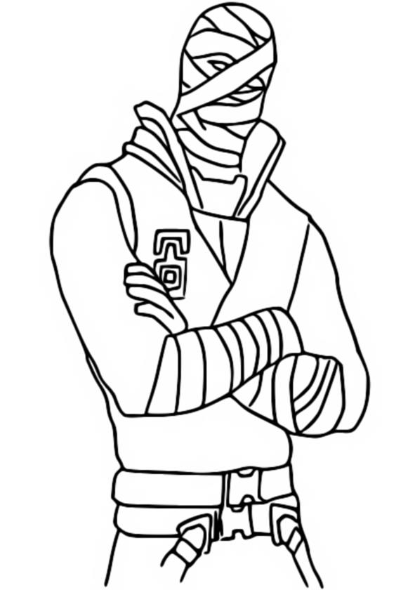 Como desenhar um Ninja de Fortnite.