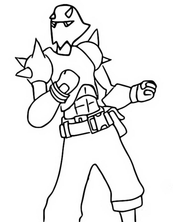 Dibujo para colorear Fortnite Capítulo 3 Temporada 3 - Buena Onda : Chas 7