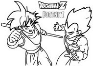 Desenho para colorir Dragon Ball Z - Son Goku - Vegeta