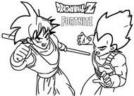 Desenho para colorir Fortnite Capítulo 3 Temporada 3 - Na vibe : Dragon  Ball Z - Son Goku - Vegeta 14