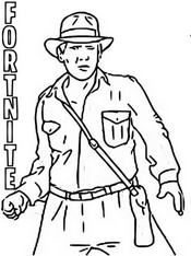 Kleurplaat Indiana Jones