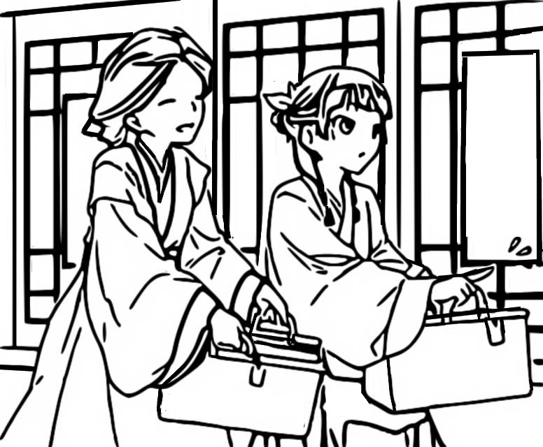 Coloring page Maomao - The Apothecary Diaries