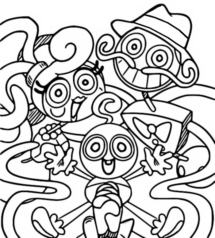 Coloring page Poppy Playtime Mommy Long Legs