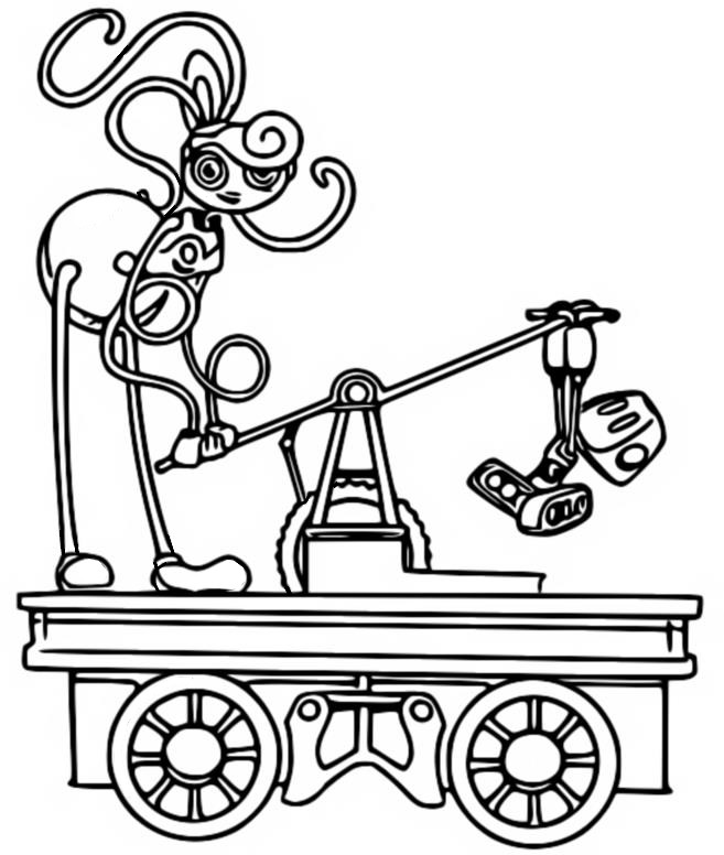 Boogie Bot from Poppy Playtime - Coloring Pages for kids