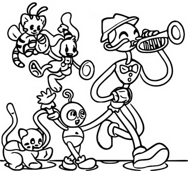Coloring page Let the music!