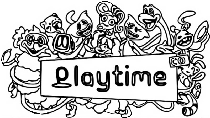 Coloring page Poppy Playtime : All friends 6