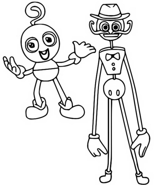 Coloring page Poppy Playtime : Baby Long Legs & Daddy Long Legs 8