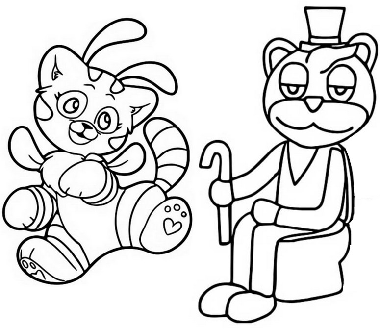 Coloring page Poppy Playtime - Christmas : PJ Pug-a-Pillar 4