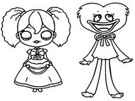 Desenho para colorir Poppy Playtime Halloween : Daisy & Mommy Long