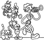 Coloring page Let the music!
