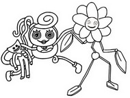 Desenho para colorir Mommy Long Legs & Daisy