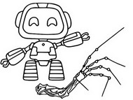 Coloring page Boogie Bot & The Prototype Experiment 1006