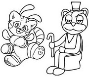 Fargelegging Tegninger Cat-Bee & Sir Poops-A-Lot