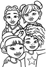 Coloring page Karma and her friends
