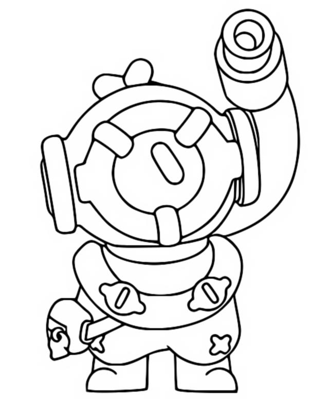 Dibujo para colorear Nuevo Brawler: Otis