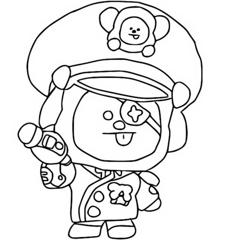 Dibujo para colorear BT21 Ruffs Chimmy