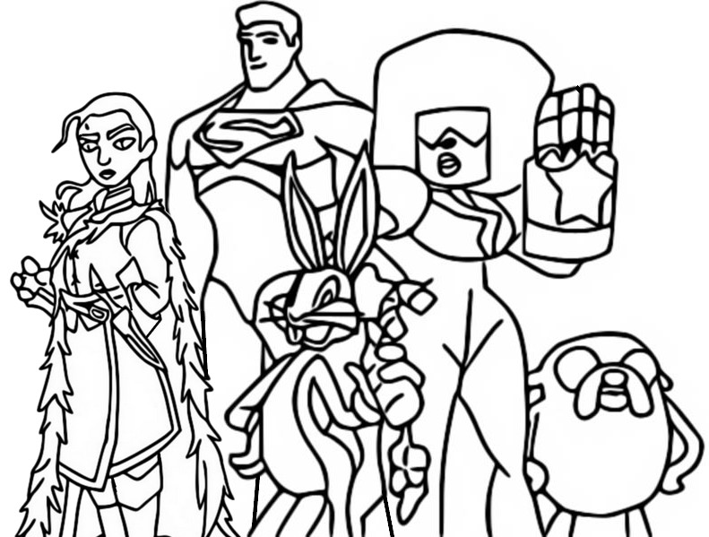 Coloriage Superman, Arya Stark, Bugs Bunny