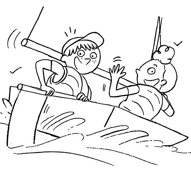 Coloring page Sailing