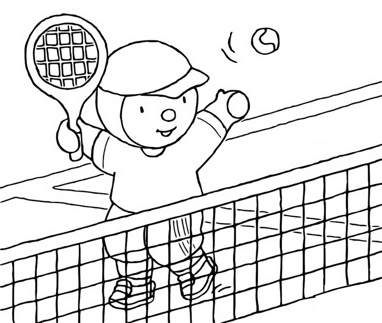 Fargelegging Tegninger Tennis - Sport barn