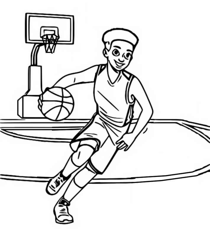 Coloriage Du basketball - Sport - Enfants