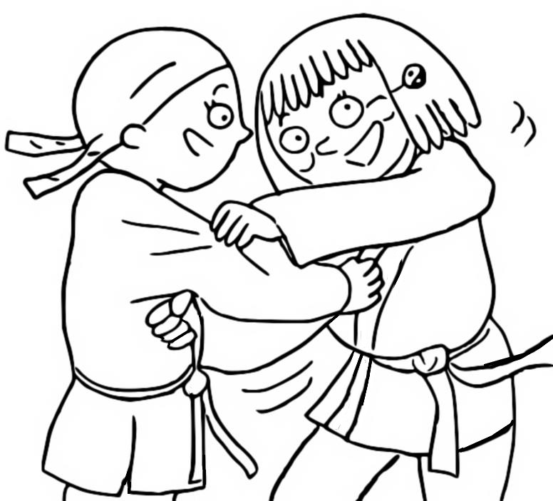 Coloring page Judo