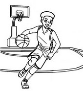Coloring page Basketball