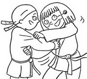 Desenho para colorir Judo