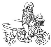 Coloring page Biking