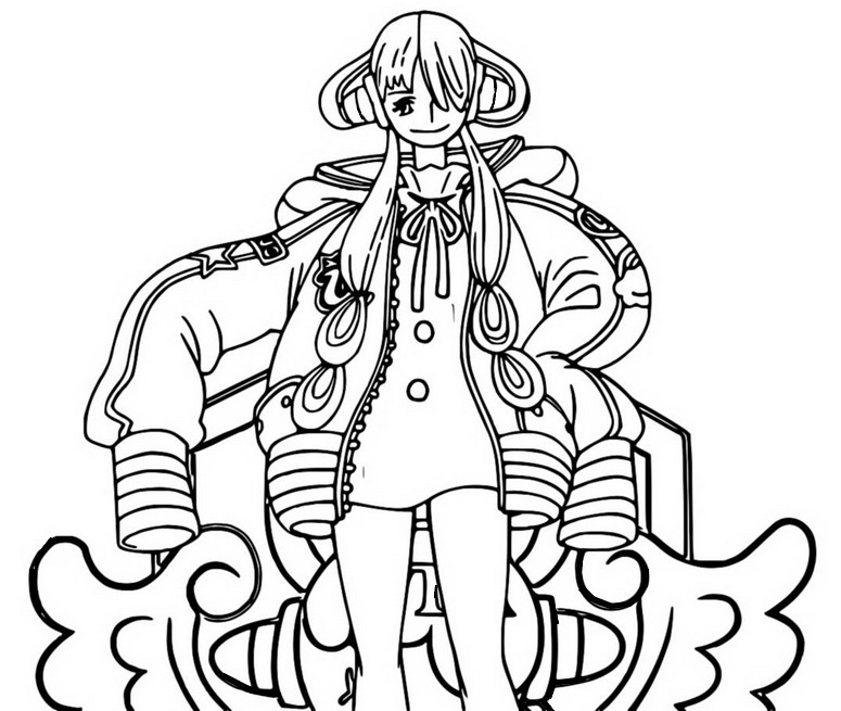 Coloring page Uta - One Piece Red