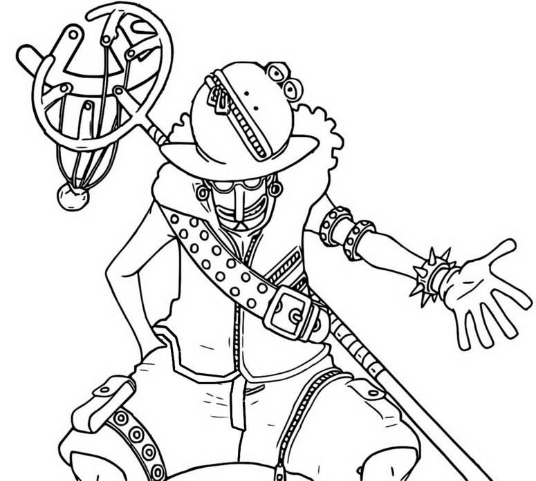 Coloring page Usopp - One Piece Red