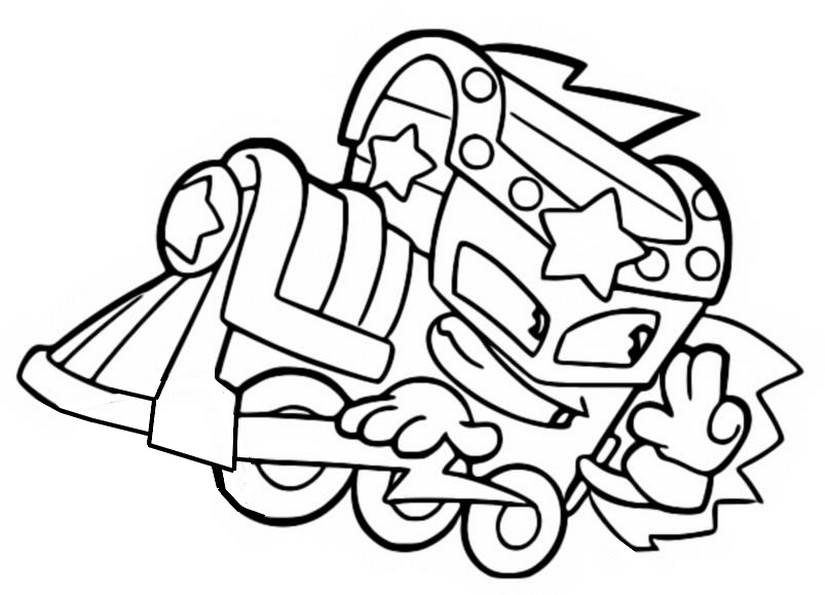Coloriage Railrunner - Superthings - Rescue Force