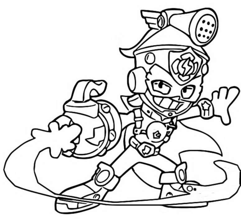 Coloriage Watermax - Superthings - Rescue Force
