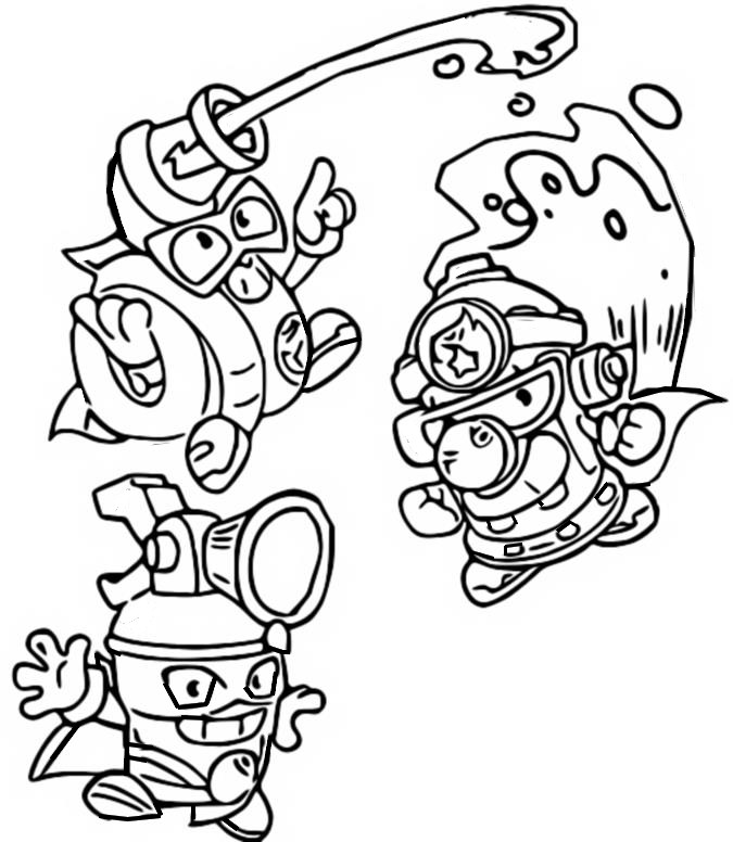 Coloriage Tinguishers - Superthings - Rescue Force