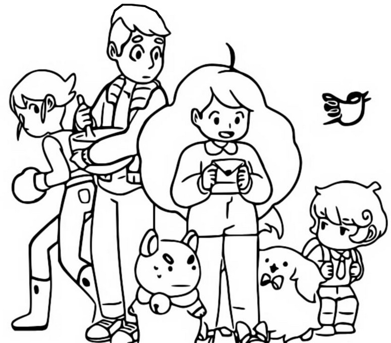 Desenho para colorir Amigos