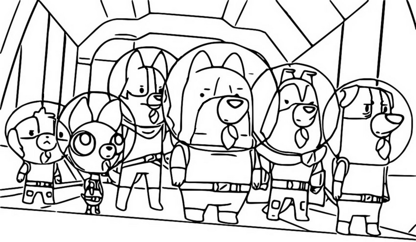 Coloring page Pluto's crew