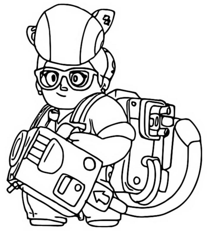 Desenho para colorir Pam Investidora (49 gemas)