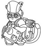 Coloriage Pam négociatrice