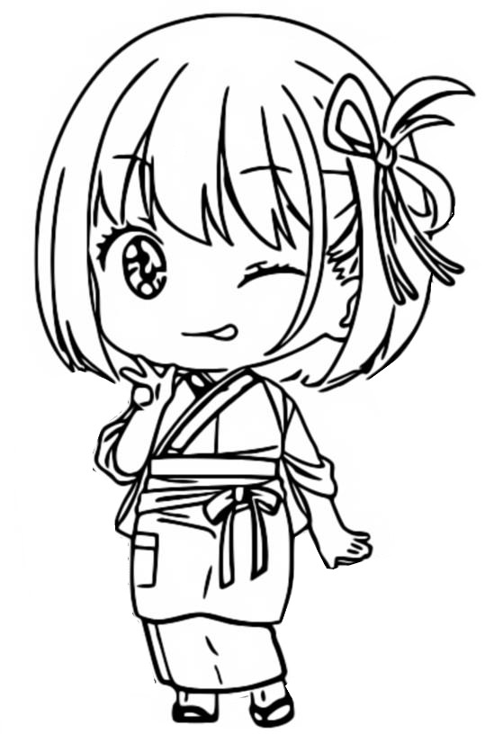 Coloring page Chisato Nishikigi