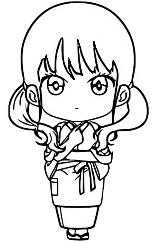 Desenho para colorir Takina Inoue - Lycoris Recoil