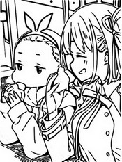 Disegno da colorare Chisato Nishikigi & Kurumi