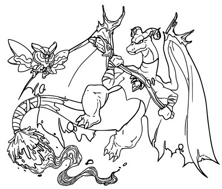 Desenho para colorir Charizard