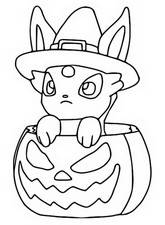 Desenho para baixar - Espeon - Pokémon Halloween