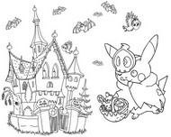 Coloring page Trick or threat