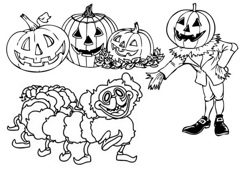 Dibujo para colorear Pug-a-Pillar - Poppy Playtime Halloween
